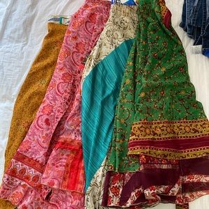 Silk sari skirt bundle